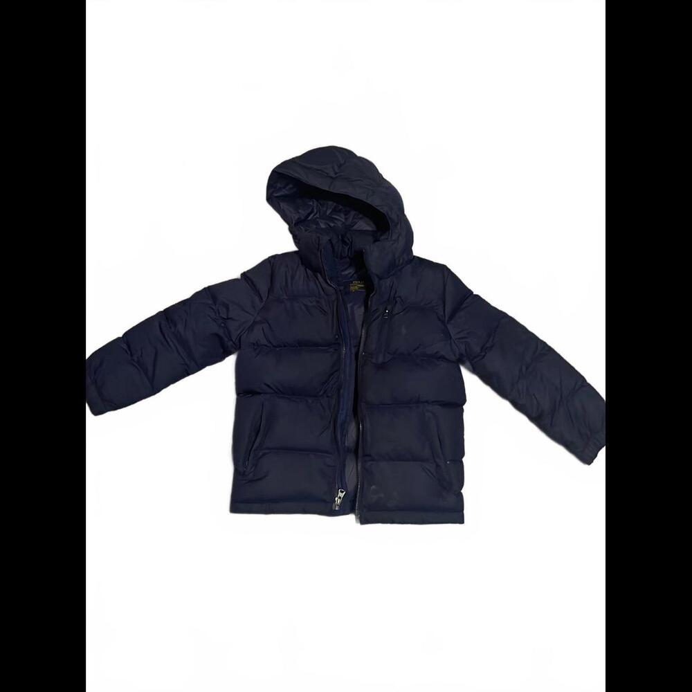 Stylish Navy Down Puffer Jacket with Hood